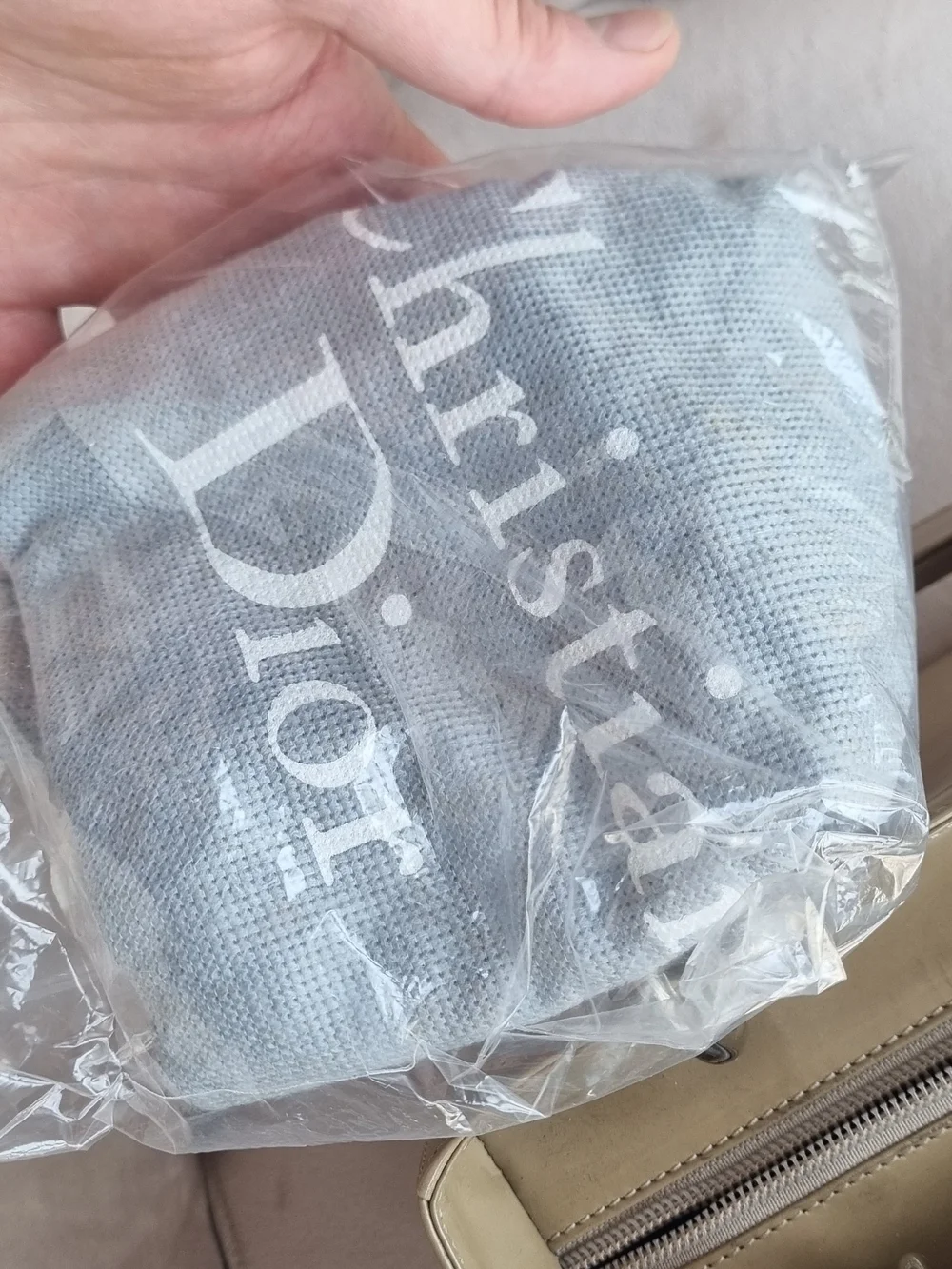 Dior Beige Patent Lady Dior Tote + COA